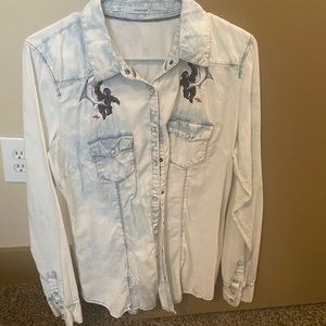 Vintage embroidered pearl-snap western shirt (Triple Z)
